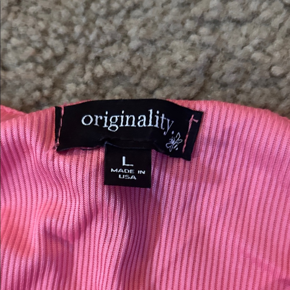 Pink Ribbed Tank Top - Picture 2 of 3